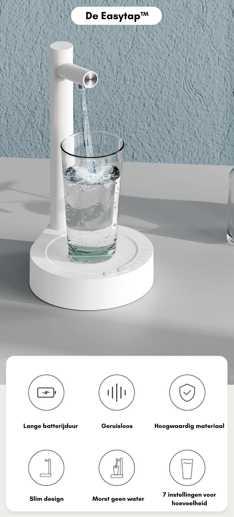 EasyTap™ | Tap Water Vanuit Je Bed